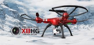 Syma X8HG RC Drone-RED, Barometer Set Height, 8MP Camera photo
